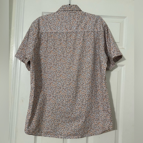 Michael Brandon Orange and Blue Dress Shirt Size Mens Large - Picture 3 of 4